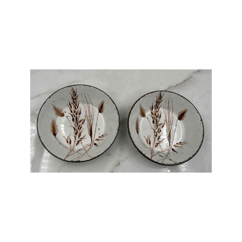 Midwinter Stonehenge Wild Oats Fruit Bowls Set of 2 Vintage England Stoneware
